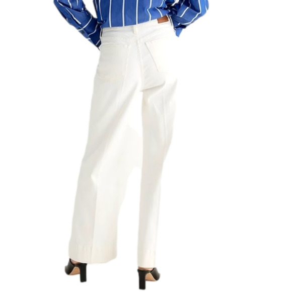 J. Crew Wide-leg denim trouser in‎ white size 32 - Picture 2 of 14